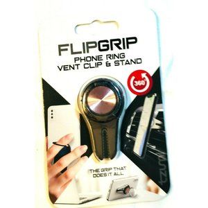Flip Grip Phone Ring Vent Clip & Stand 360 Degrees Rotation Pink Black NEW PA009